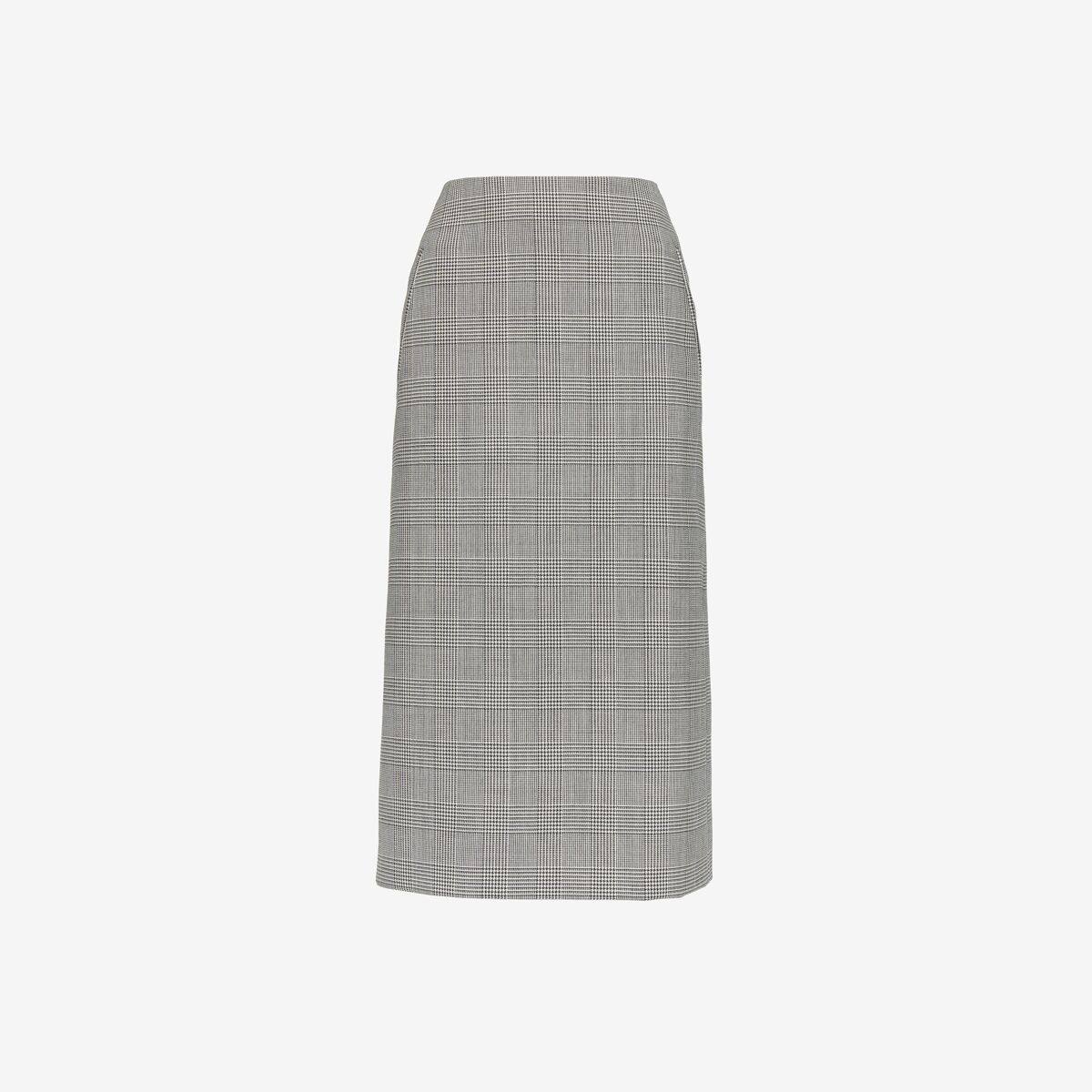 Alexander McQueen Women's Black Prince of Wales Pencil Skirt - 10 (Wool)